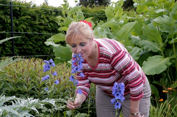 Delores O'Driscoll from Cork enjoys the Herbaceous Border at Powerscourt